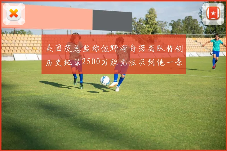 美因茨总监称佐野海舟若离队将创历史纪录2500万欧无法买到他一条腿